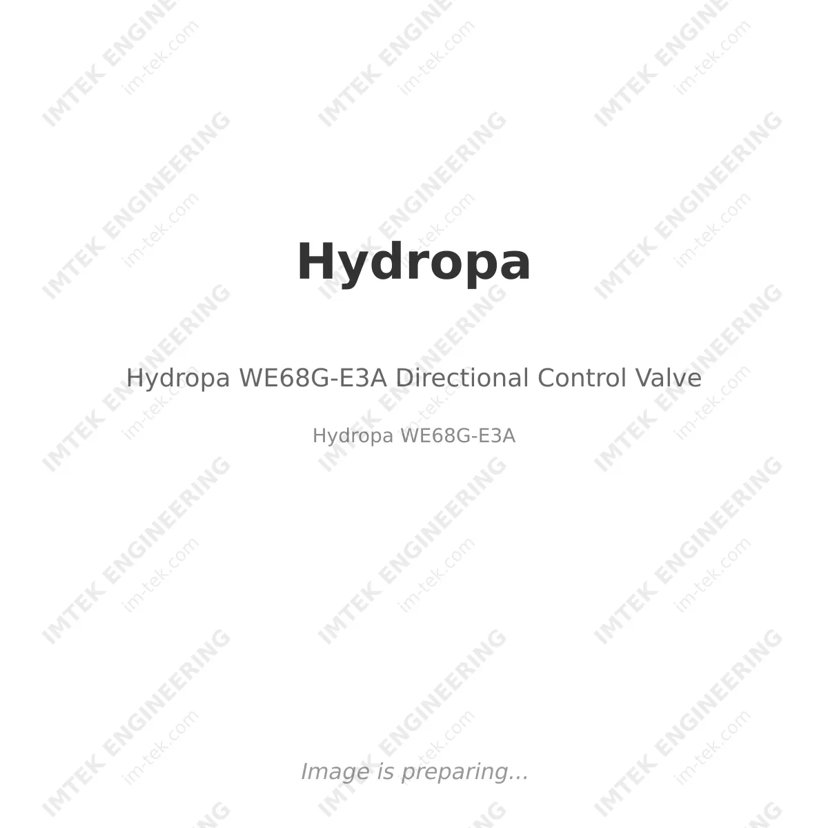 Hydropa Hydropa WE68G-E3A Directional Control Valve - Hydropa WE68G-E3A