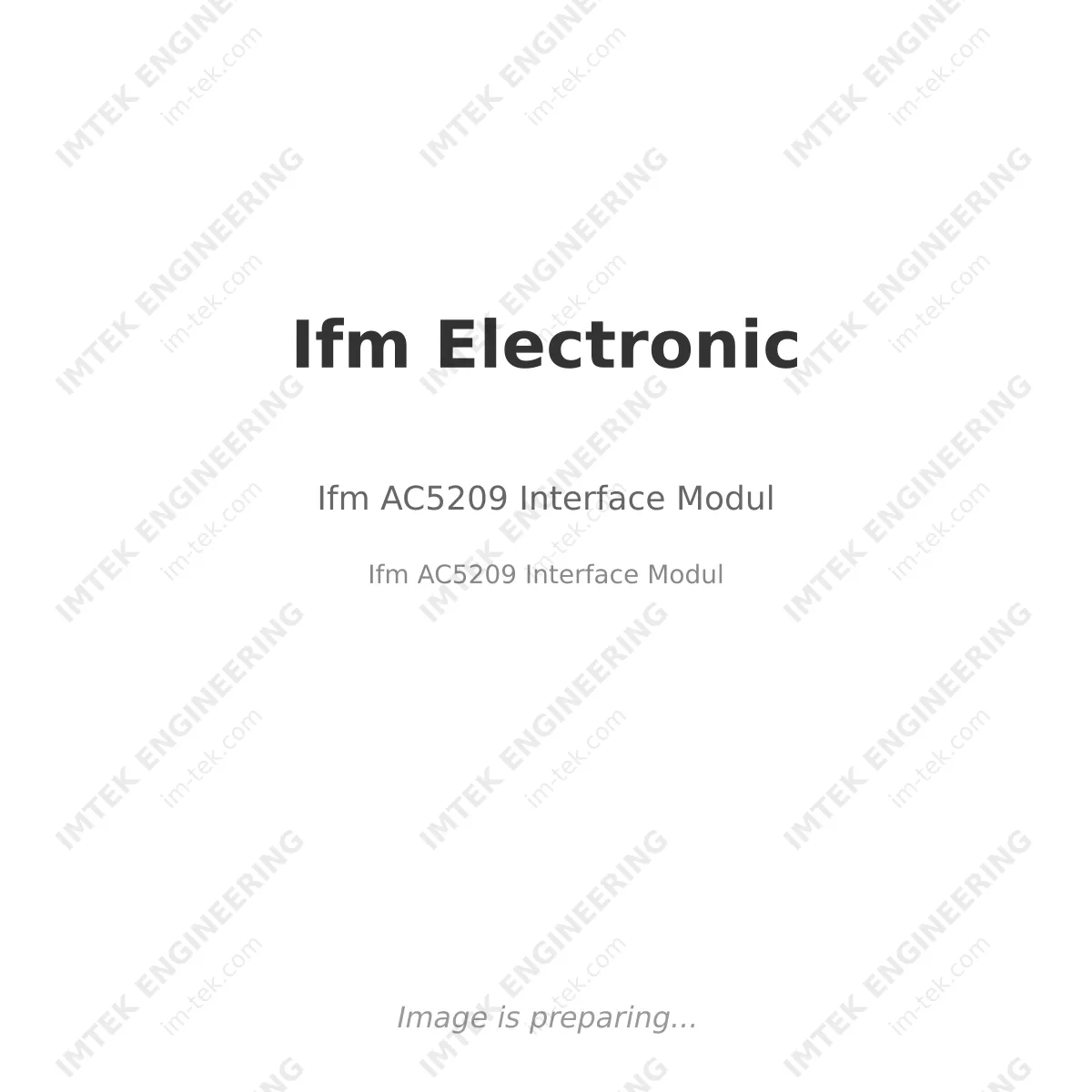 Ifm Electronic Ifm AC5209 Interface Modul - Ifm AC5209 Interface Modul