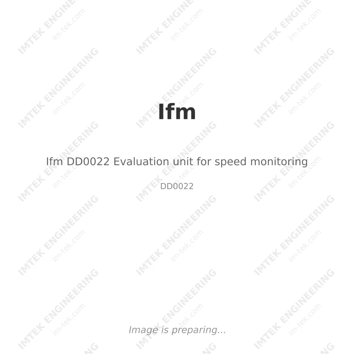 Ifm Ifm DD0022 Evaluation unit for speed monitoring - DD0022