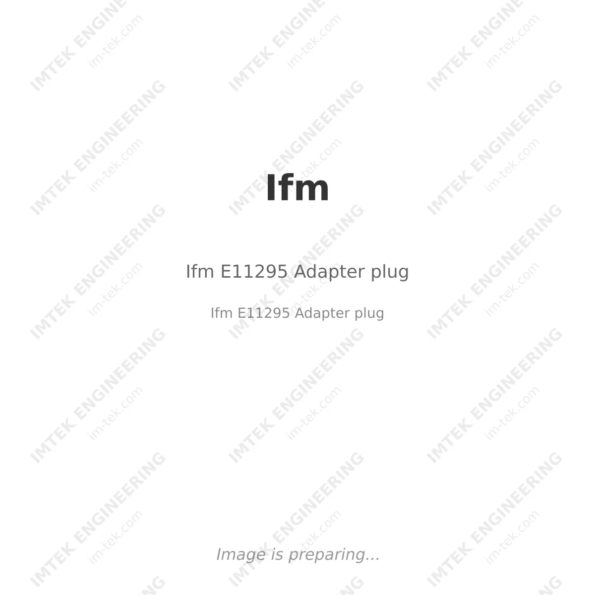 Ifm Ifm E11295 Adapter plug - Ifm E11295 Adapter plug