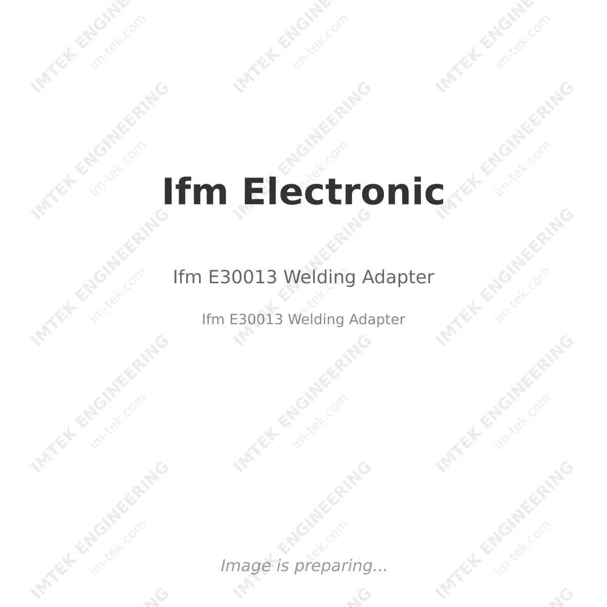 Ifm Electronic Ifm E30013 Welding Adapter - Ifm E30013 Welding Adapter