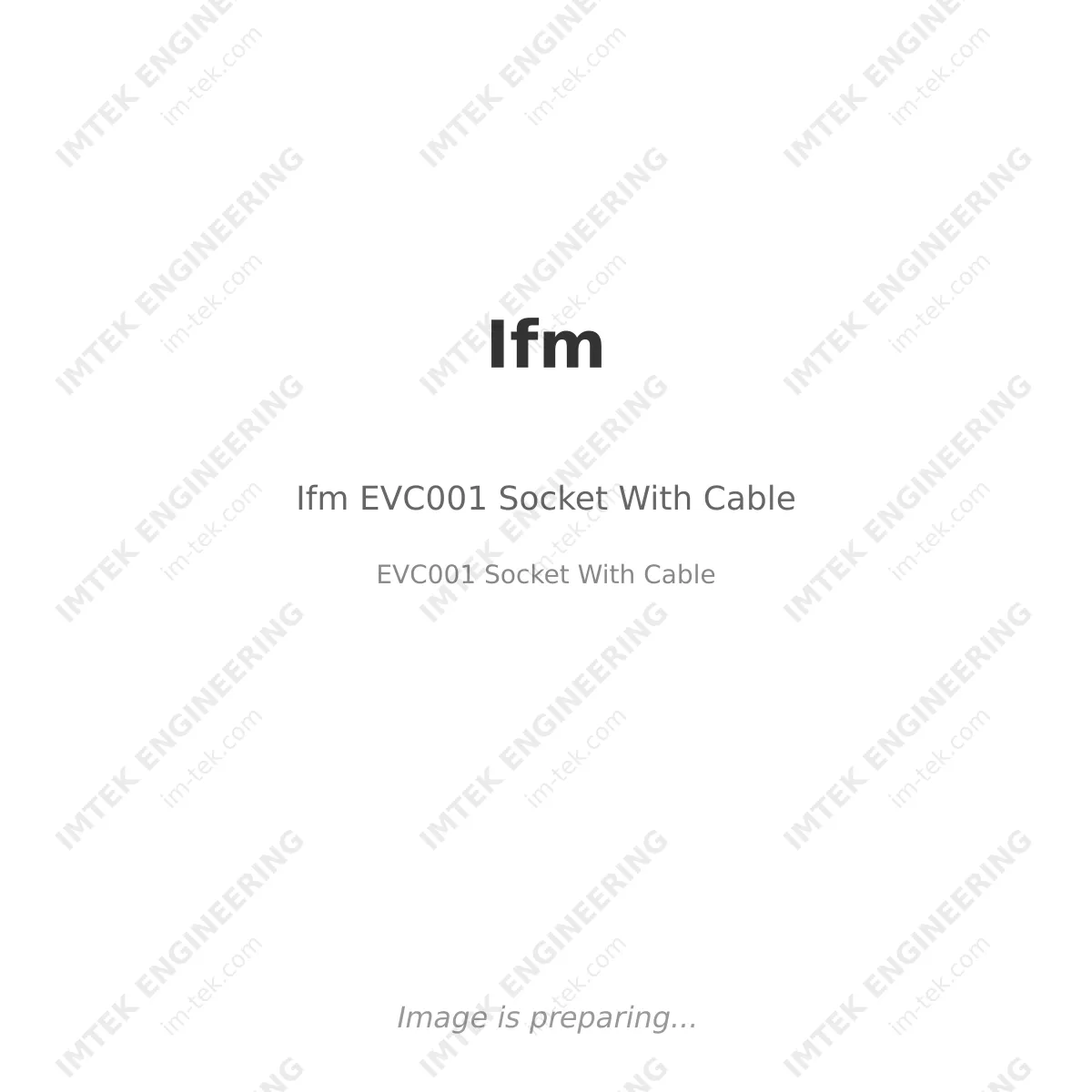 Ifm Ifm EVC001 Socket With Cable - EVC001 Socket With Cable