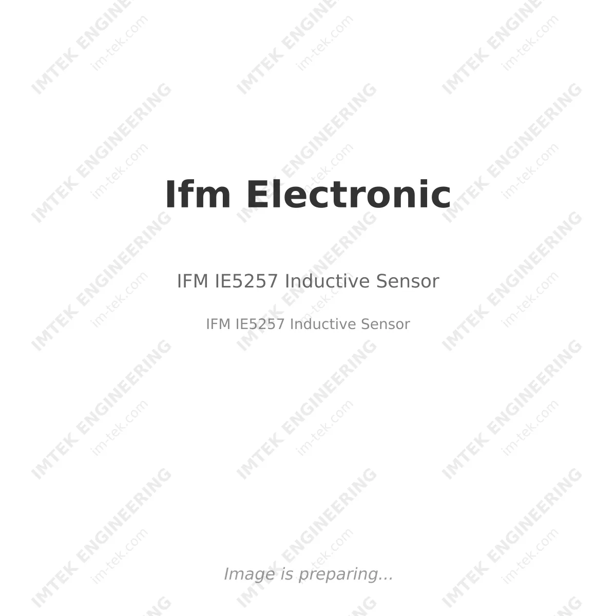 Ifm Electronic IFM IE5257 Inductive Sensor - IFM IE5257 Inductive Sensor