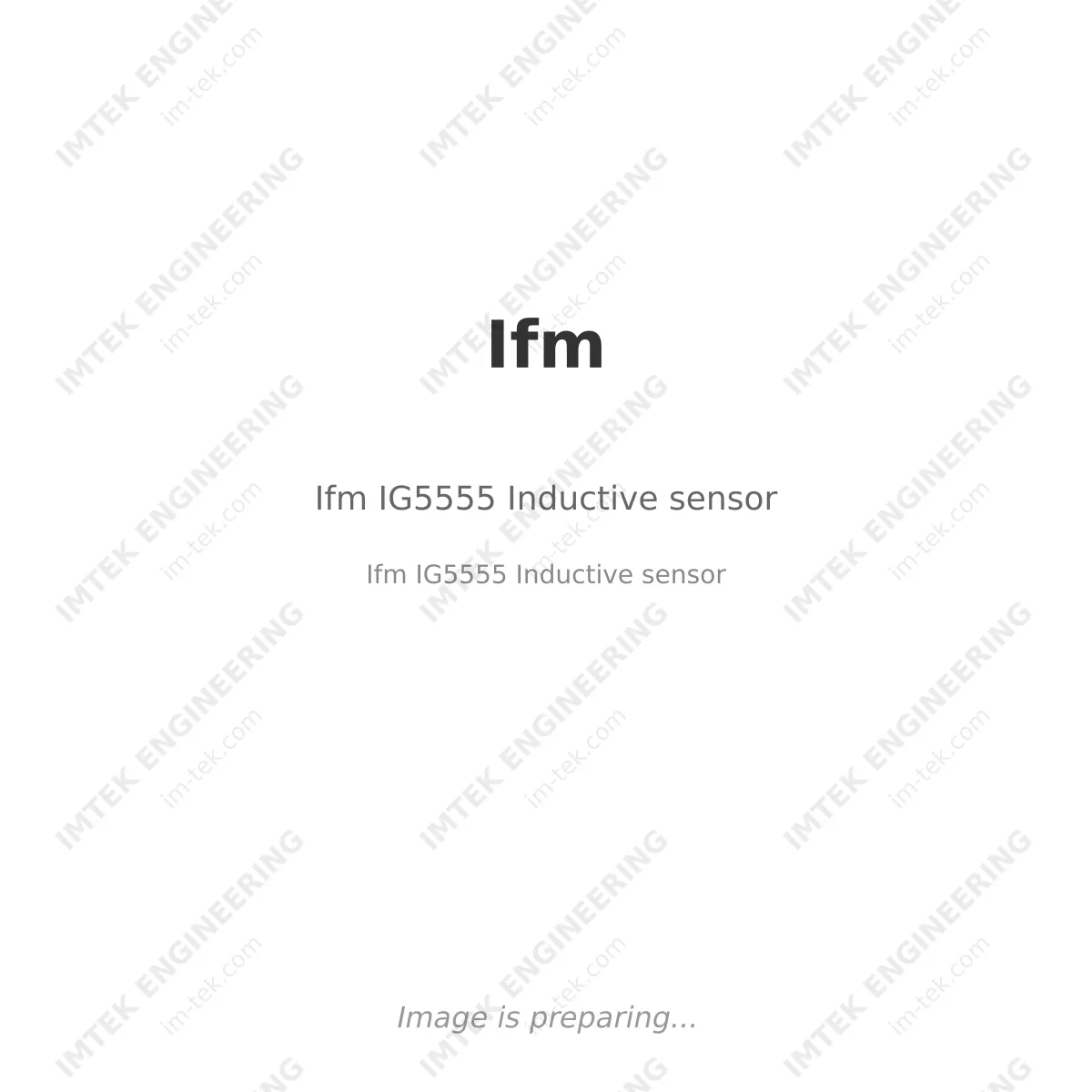 Ifm Ifm IG5555 Inductive sensor - Ifm IG5555  Inductive sensor