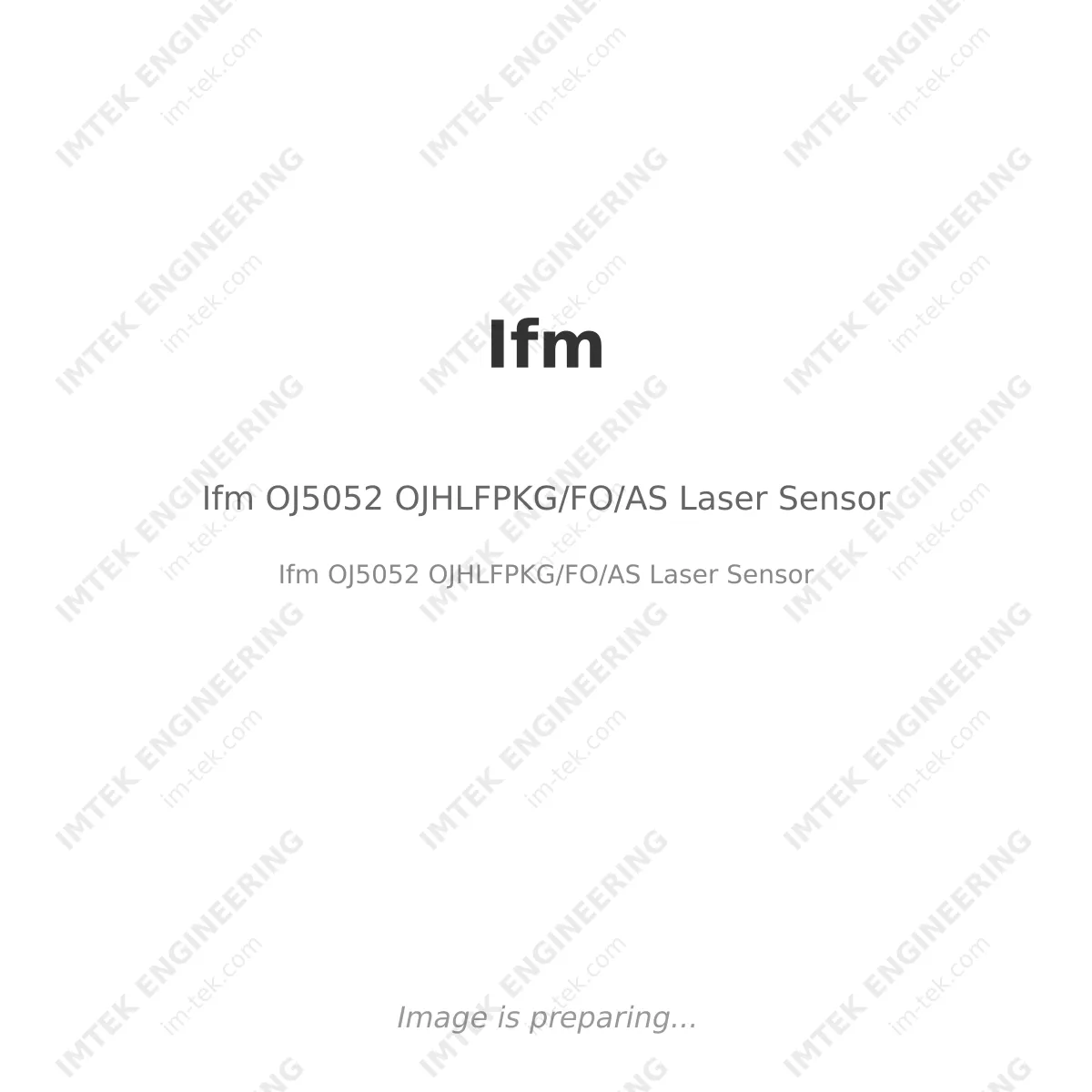 Ifm Ifm OJ5052 OJHLFPKG/FO/AS Laser Sensor - Ifm OJ5052 OJHLFPKG/FO/AS Laser Sensor