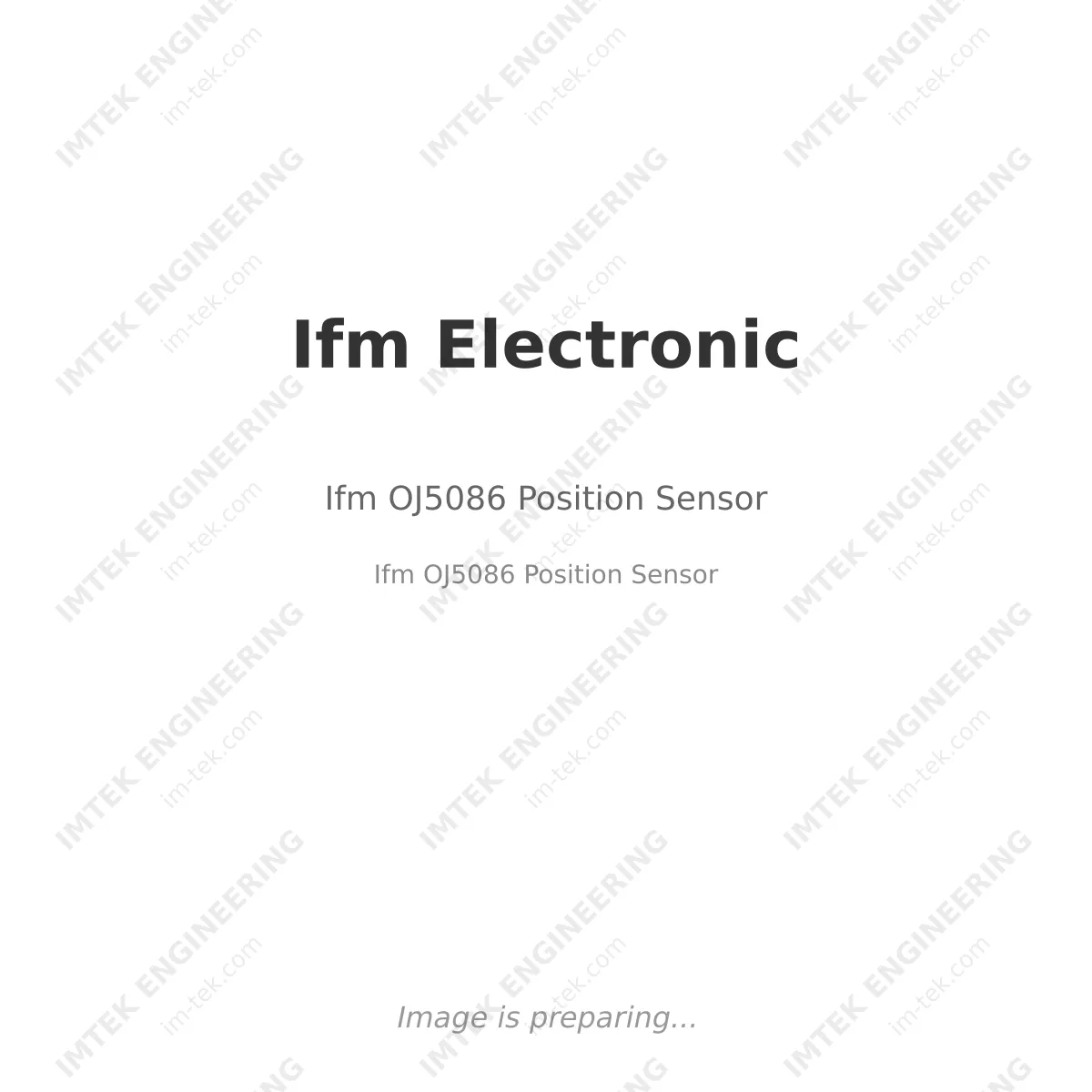 Ifm Electronic Ifm OJ5086 Position Sensor - Ifm OJ5086 Position Sensor