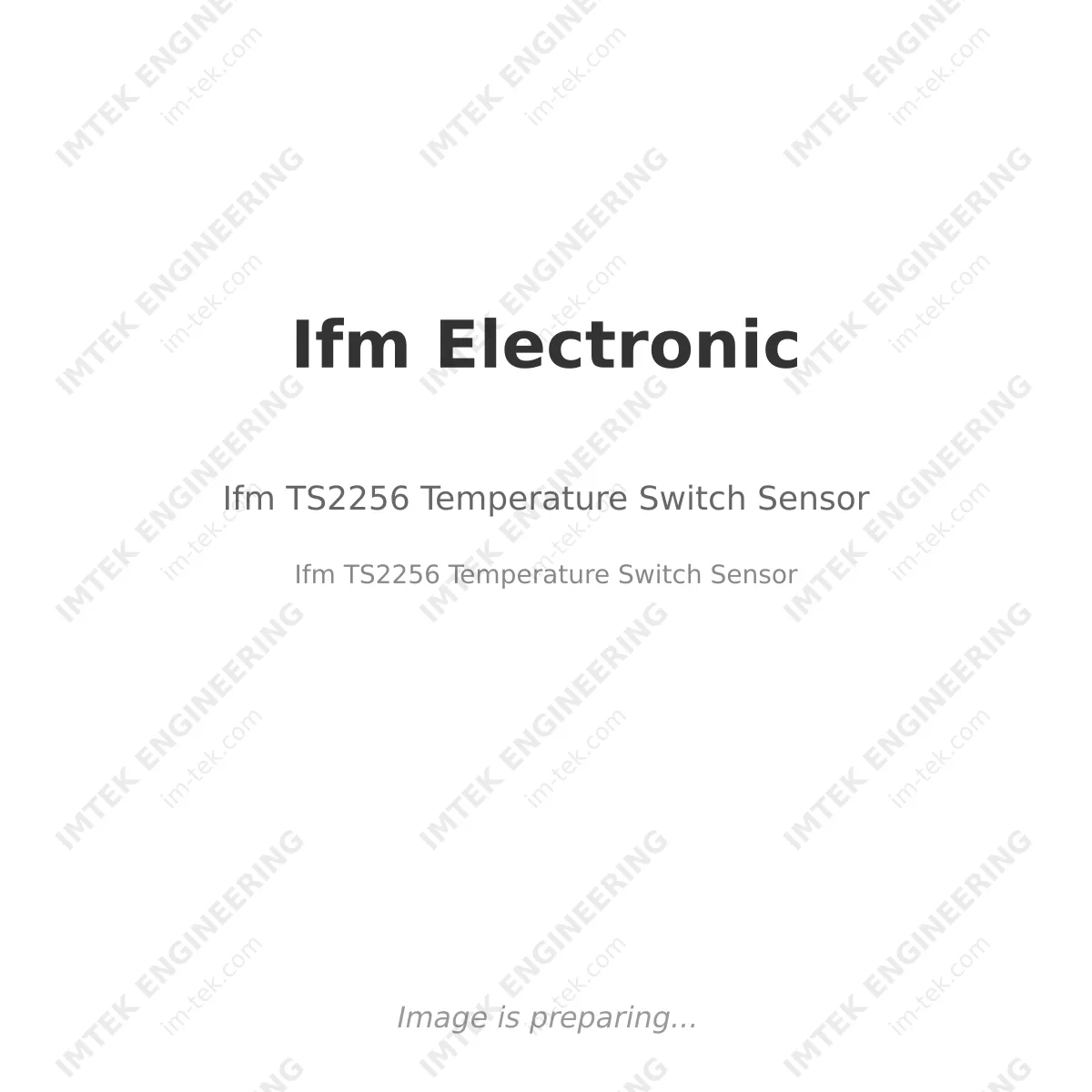 Ifm Electronic Ifm TS2256 Temperature Switch Sensor - Ifm TS2256 Temperature Switch Sensor