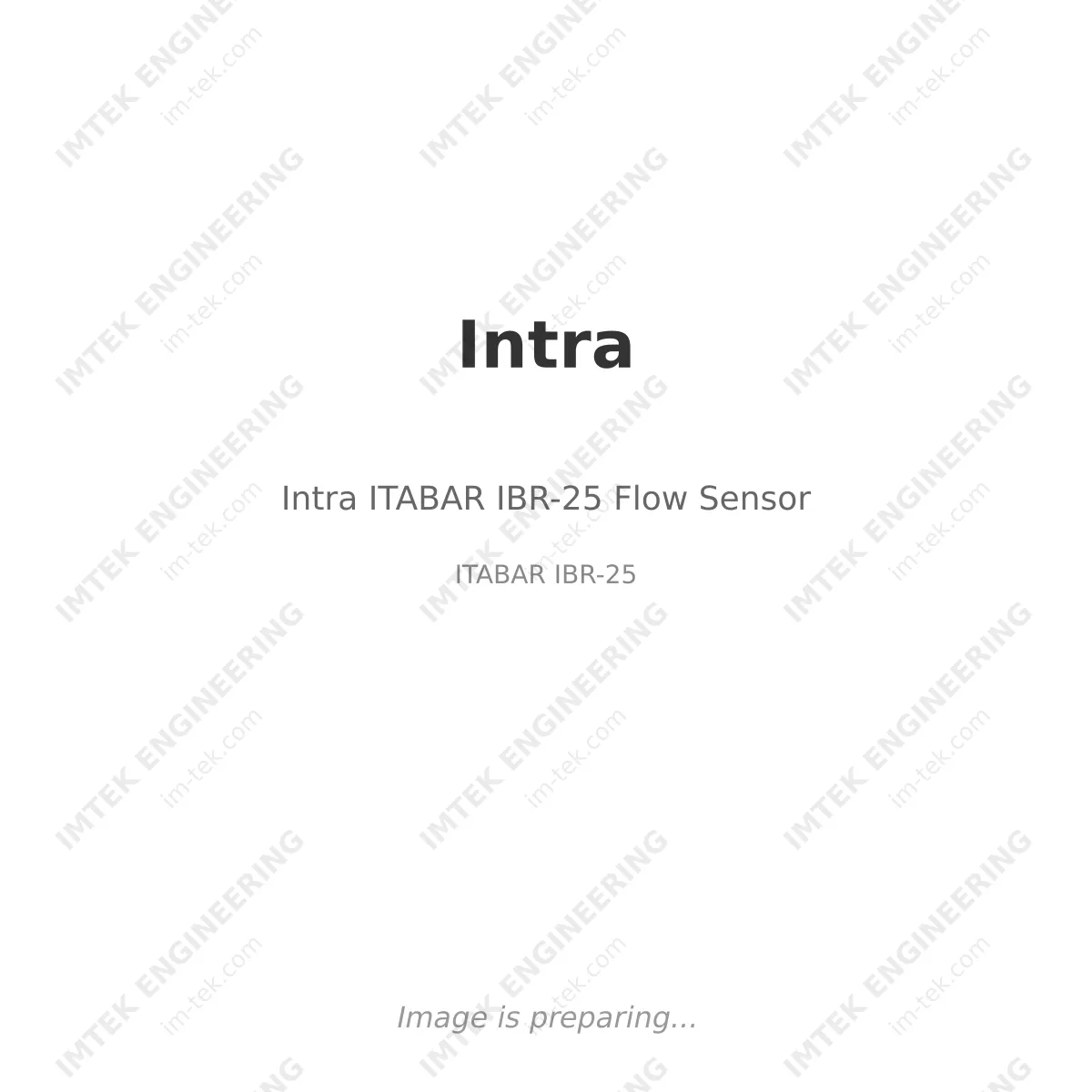 Intra Intra ITABAR IBR-25 Flow Sensor - ITABAR IBR-25