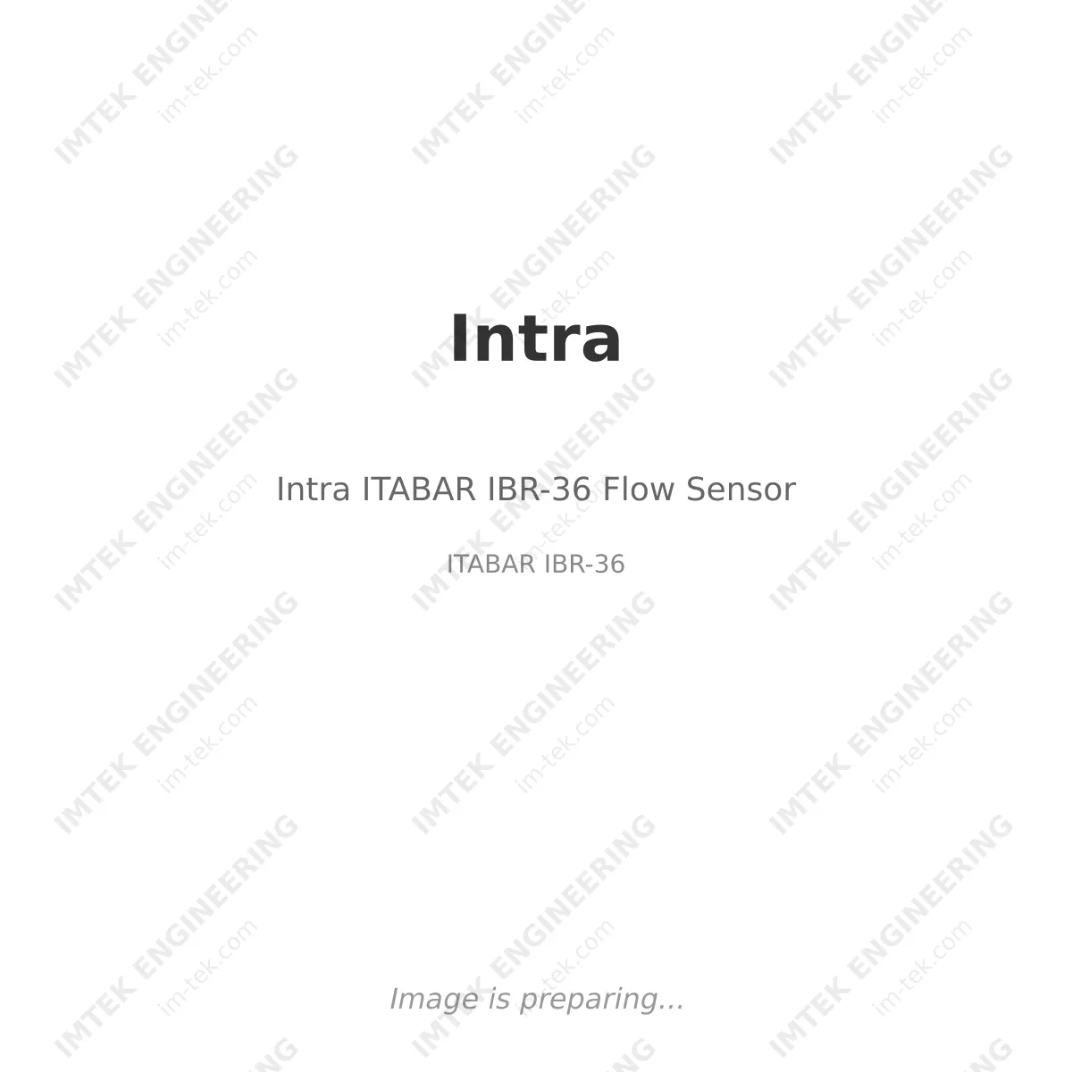 Intra Intra ITABAR IBR-36 Flow Sensor - ITABAR IBR-36