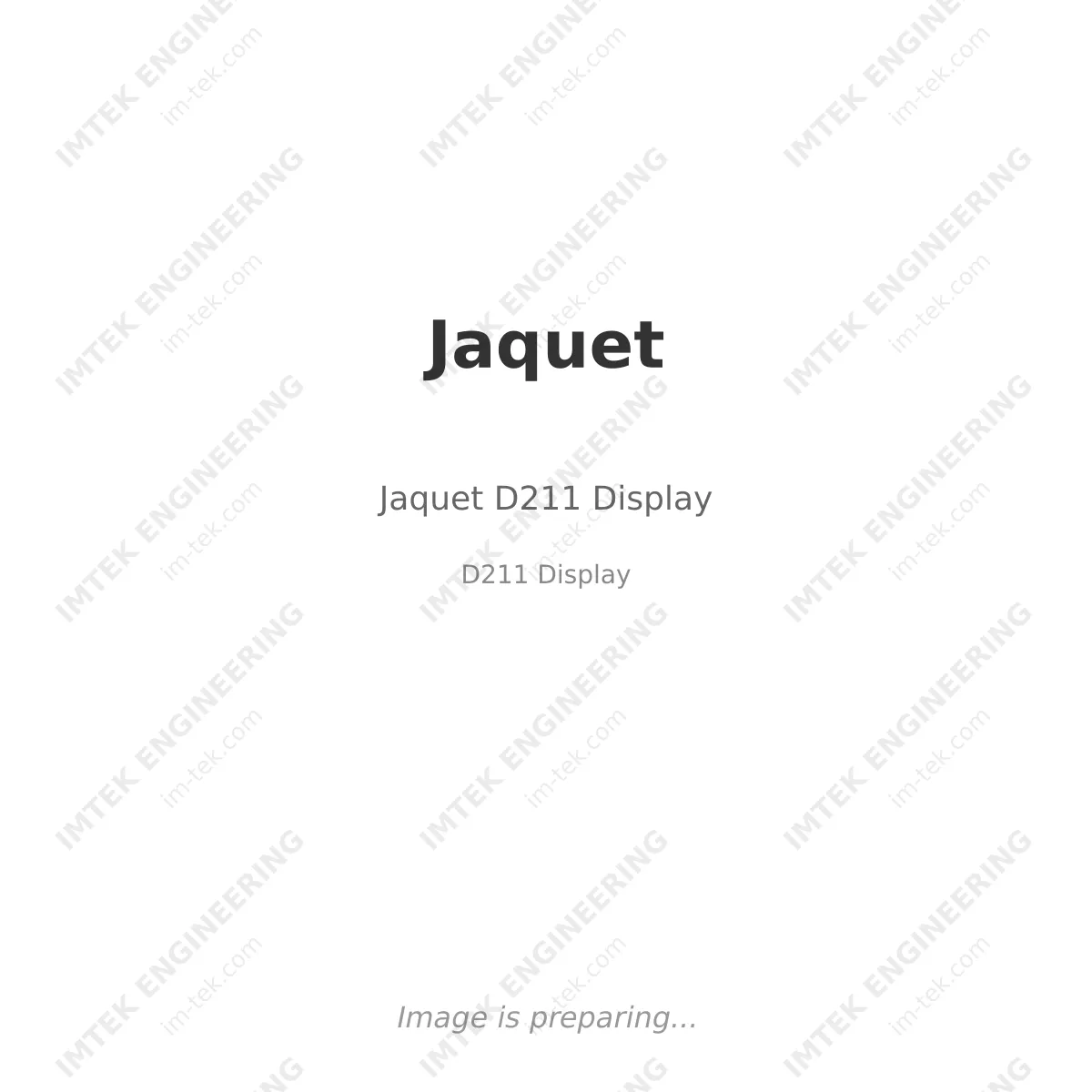 Jaquet Jaquet D211 Display - D211 Display