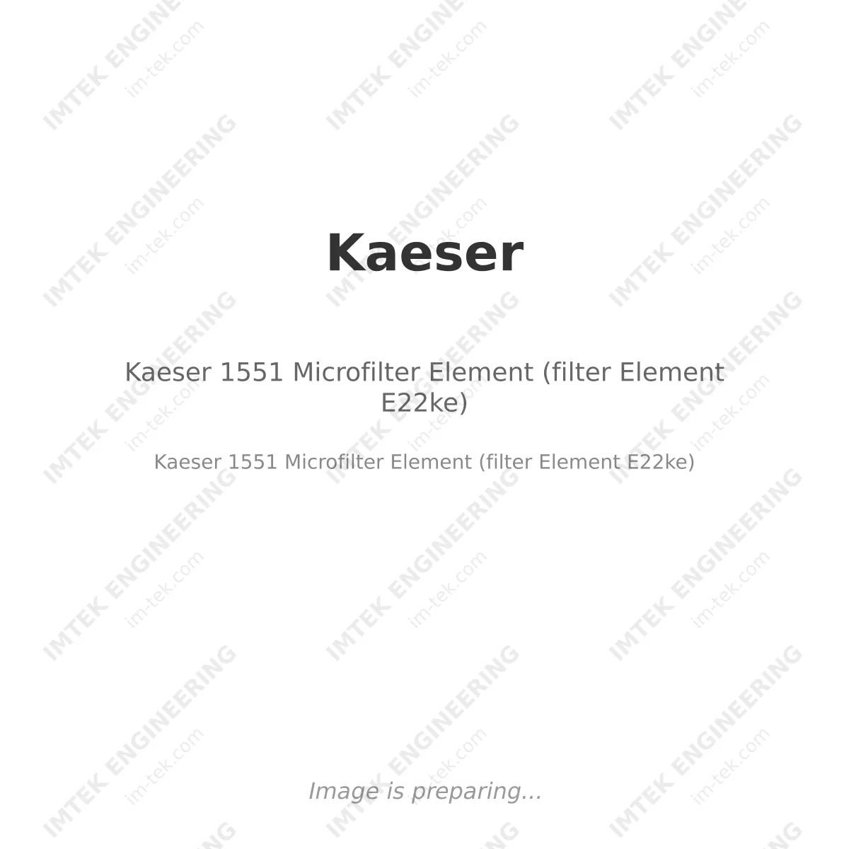 Kaeser Kaeser 1551 Microfilter Element (filter Element E22ke) - Kaeser 1551 Microfilter Element (filter Element E22ke)