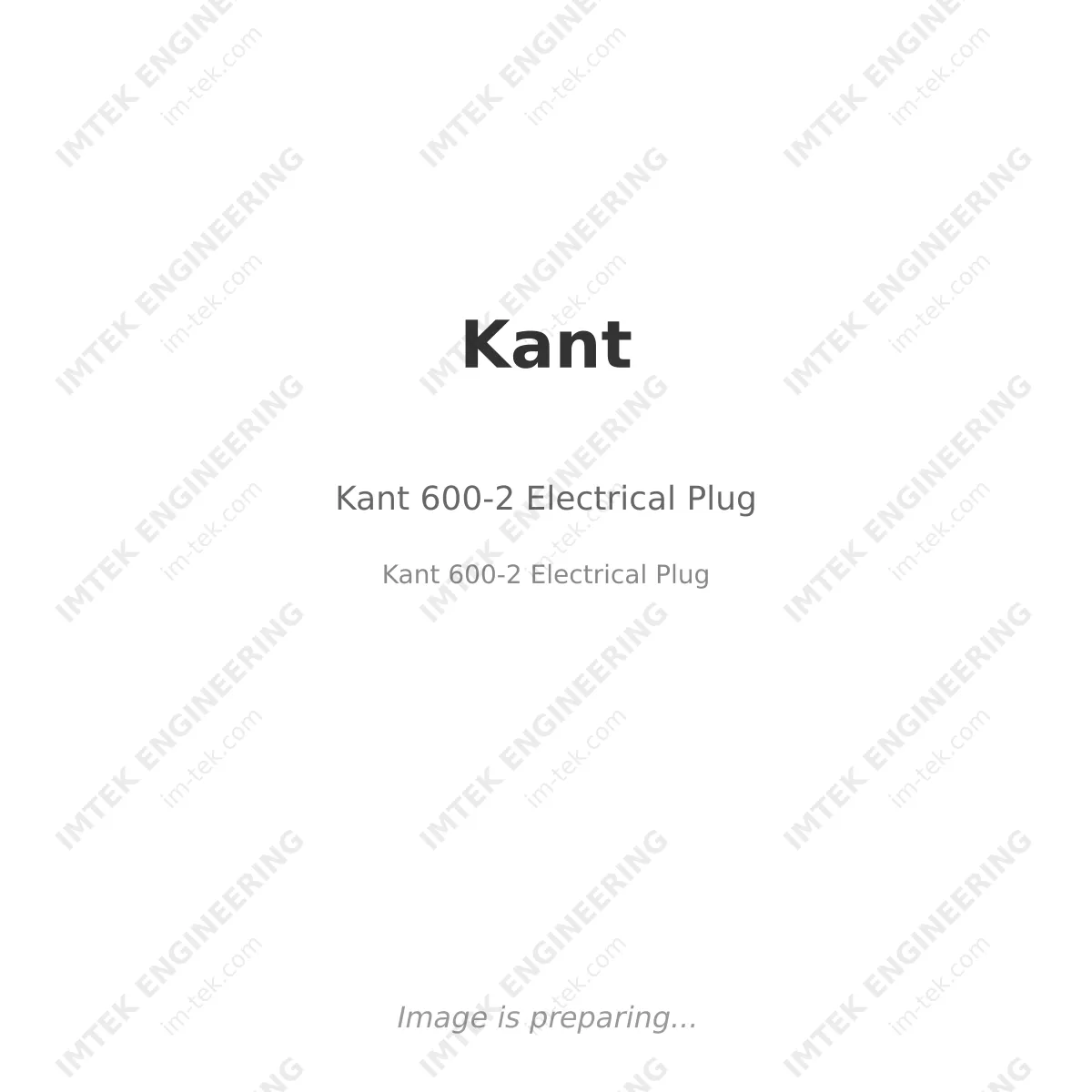 Kant Kant 600-2 Electrical Plug - Kant   600-2 Electrical Plug
