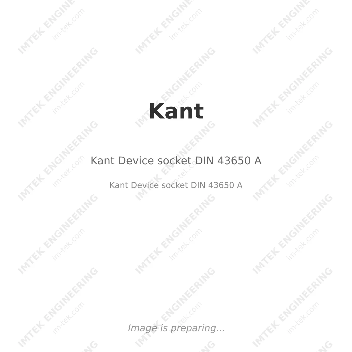 Kant Kant Device socket DIN 43650 A - Kant   Device socket DIN 43650 A