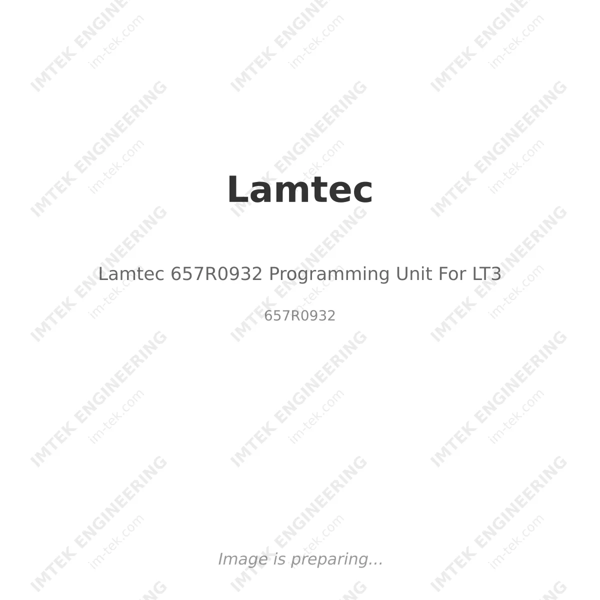 Lamtec Lamtec 657R0932 Programming Unit For LT3 - 657R0932