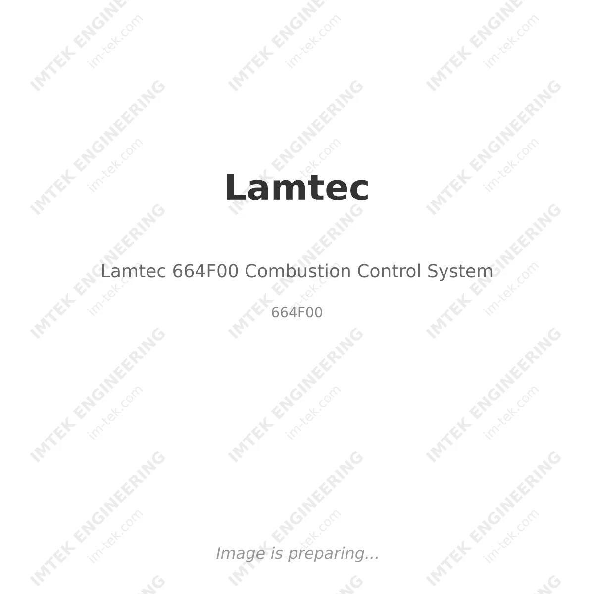 Lamtec Lamtec 664F00 Combustion Control System - 664F00