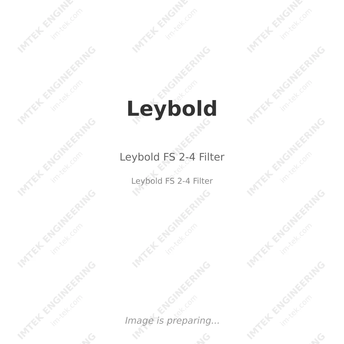 Leybold Leybold FS 2-4 Filter - Leybold