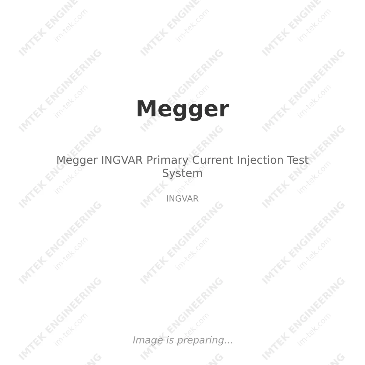 Megger Megger INGVAR Primary Current Injection Test System - INGVAR