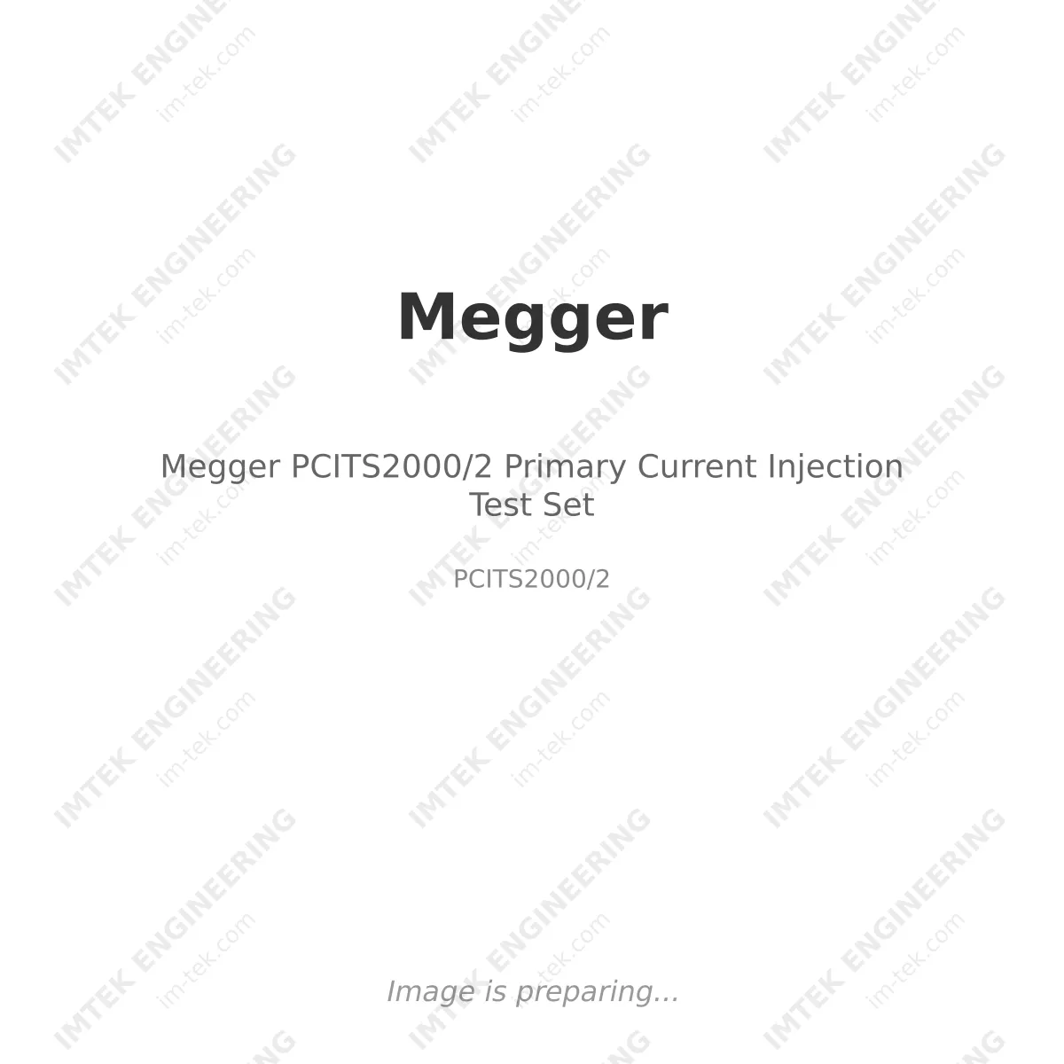 Megger Megger PCITS2000/2 Primary Current Injection Test Set - PCITS2000/2