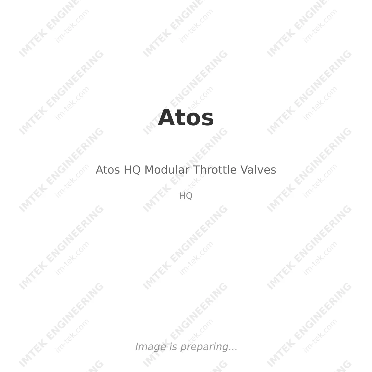 Atos Atos HQ Modular Throttle Valves - HQ