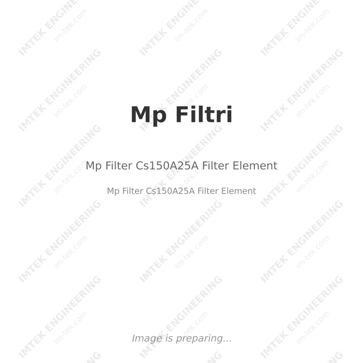 Mp Filtri Mp Filter Cs150A25A Filter Element - Mp Filter Cs150A25A Filter Element