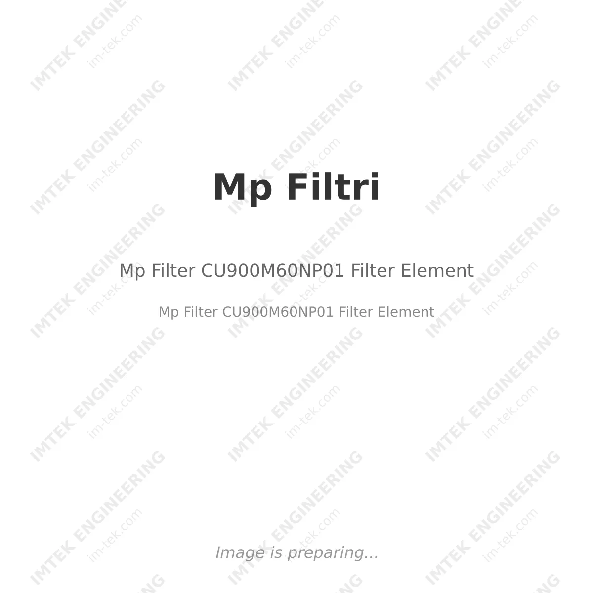 Mp Filtri Mp Filter CU900M60NP01 Filter Element - Mp Filter CU900M60NP01 Filter Element