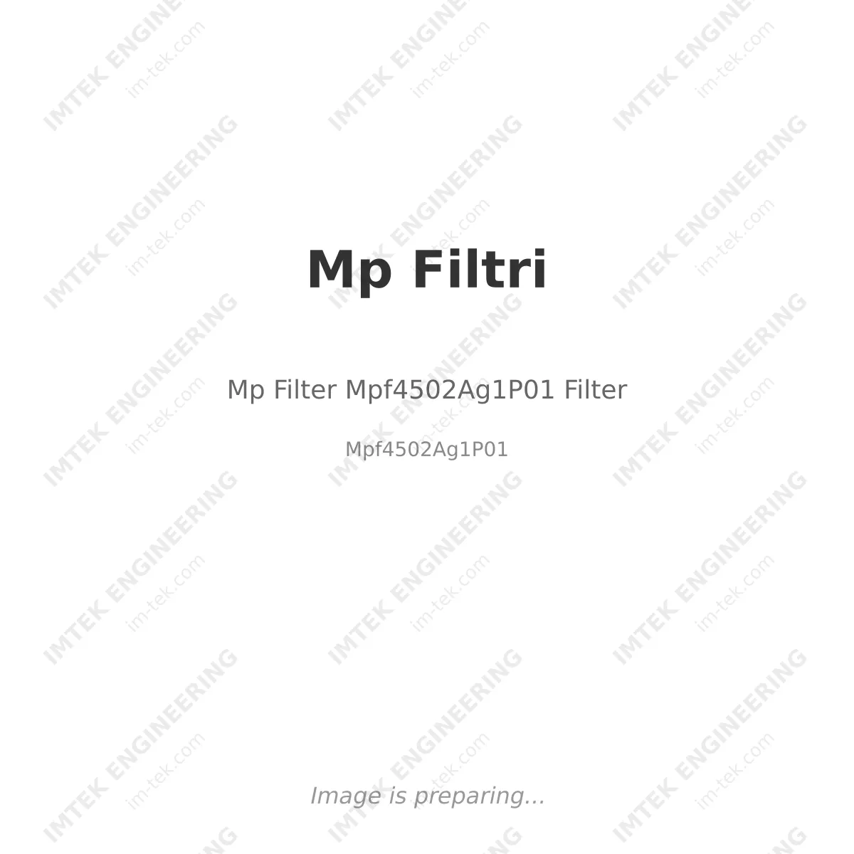 Mp Filtri Mp Filter Mpf4502Ag1P01 Filter - Mpf4502Ag1P01