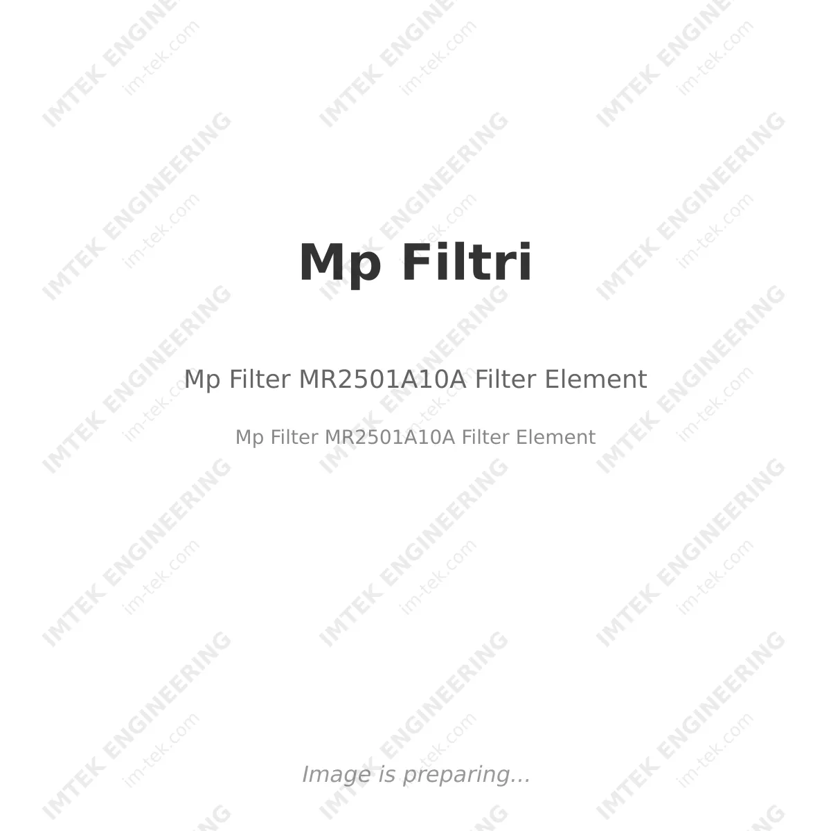 Mp Filtri Mp Filter MR2501A10A Filter Element - Mp Filter MR2501A10A Filter Element