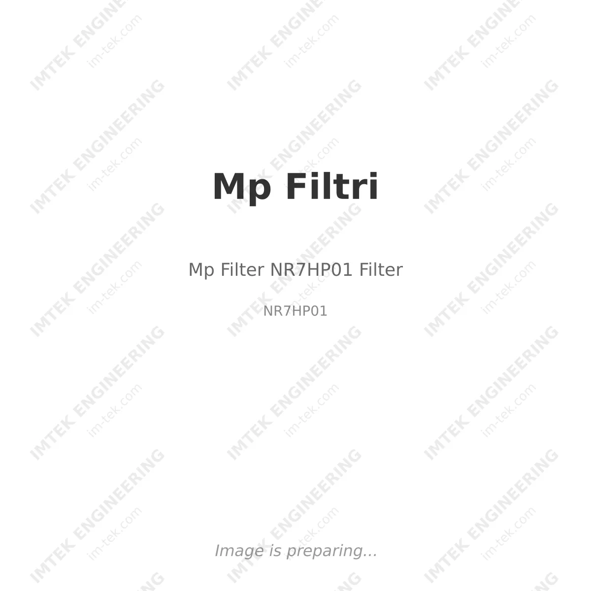 Mp Filtri Mp Filter NR7HP01 Filter - NR7HP01