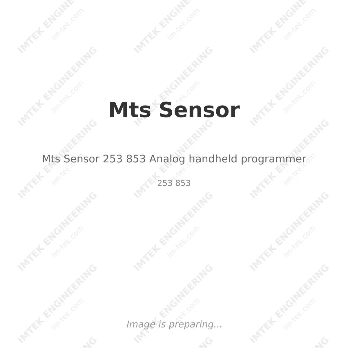 Mts Sensor Mts Sensor 253 853 Analog handheld programmer - 253 853