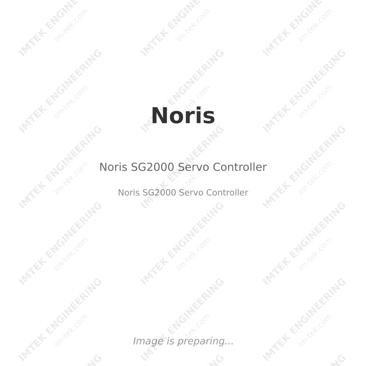 Noris Noris SG2000 Servo Controller - Noris SG2000 Servo Controller