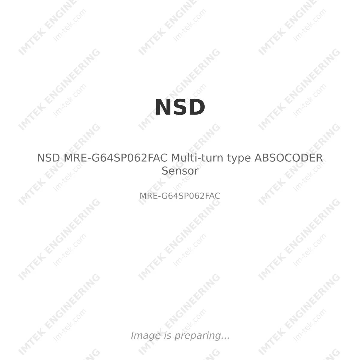 NSD NSD MRE-G64SP062FAC Multi-turn type ABSOCODER Sensor - MRE-G64SP062FAC