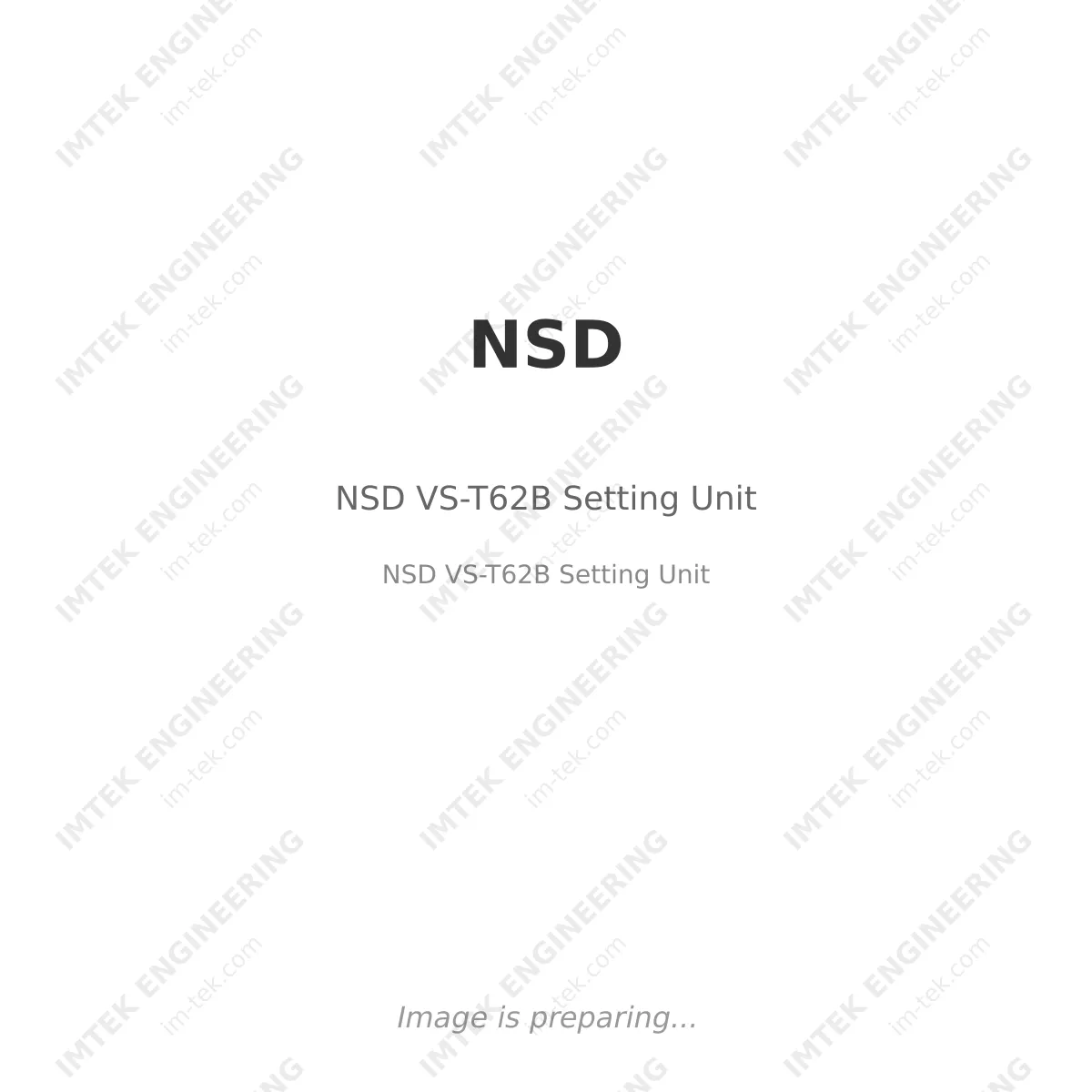 NSD NSD VS-T62B Setting Unit - NSD VS-T62B Setting Unit