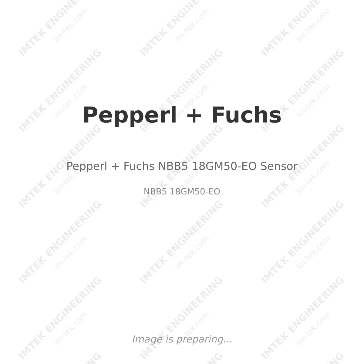 Pepperl + Fuchs Pepperl + Fuchs NBB5 18GM50-EO Sensor - NBB5 18GM50-EO