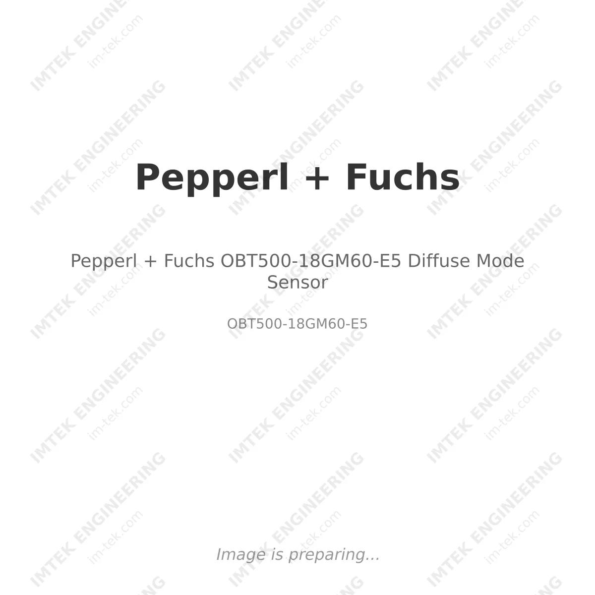 Pepperl + Fuchs Pepperl + Fuchs OBT500-18GM60-E5 Diffuse Mode Sensor - OBT500-18GM60-E5