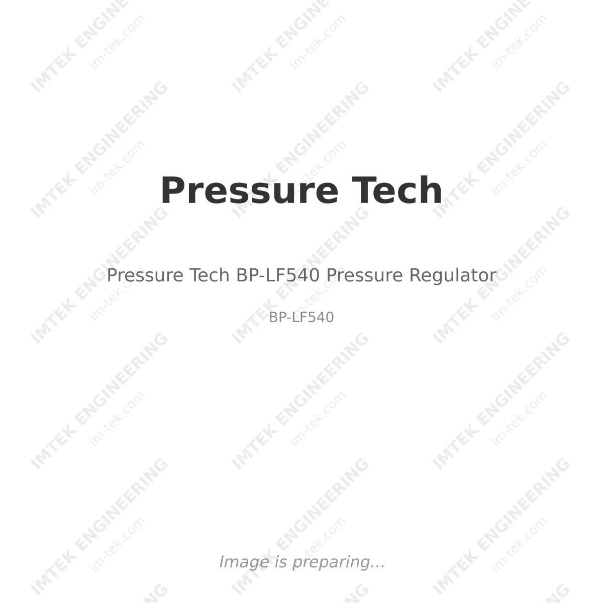 Pressure Tech Pressure Tech BP-LF540 Pressure Regulator - BP-LF540