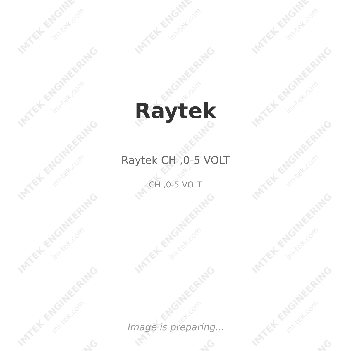 Raytek Raytek CH ,0-5 VOLT - CH ,0-5 VOLT