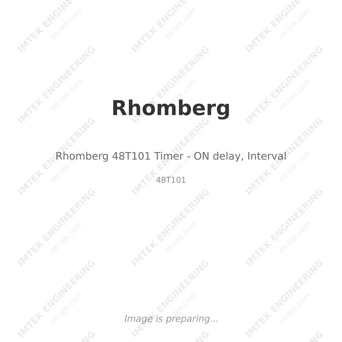 Rhomberg Rhomberg 48T101 Timer - ON delay, Interval - 48T101
