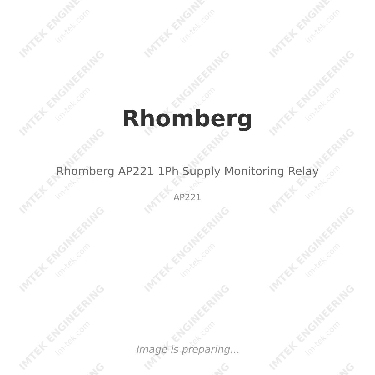Rhomberg Rhomberg AP221 1Ph Supply Monitoring Relay - AP221