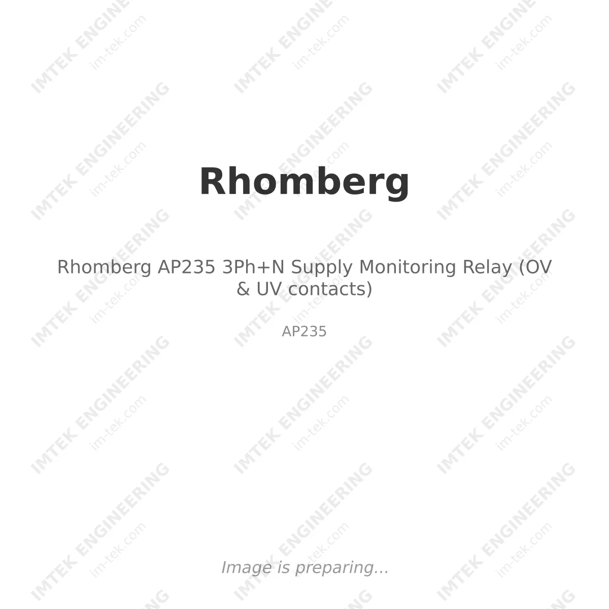 Rhomberg Rhomberg AP235 3Ph+N Supply Monitoring Relay (OV & UV contacts) - AP235