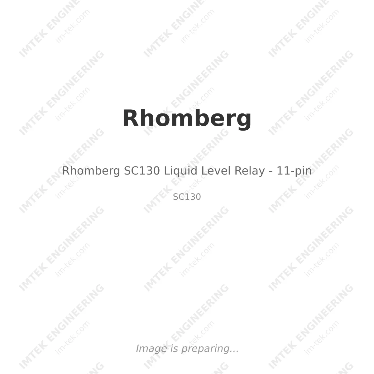 Rhomberg Rhomberg SC130 Liquid Level Relay - 11-pin - SC130