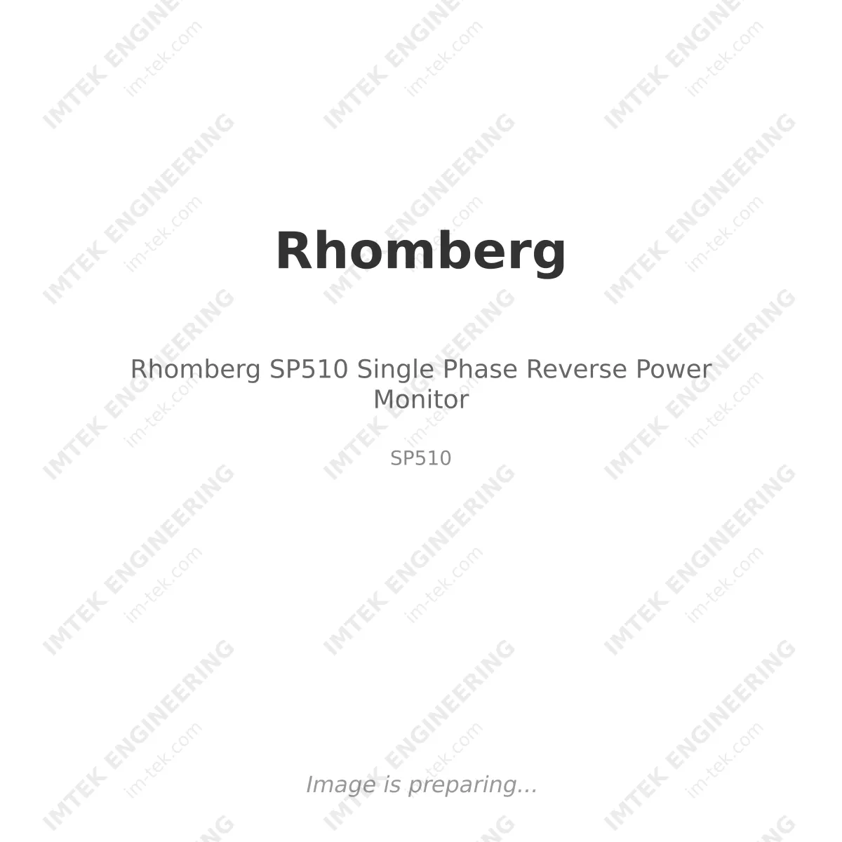 Rhomberg Rhomberg SP510 Single Phase Reverse Power Monitor - SP510