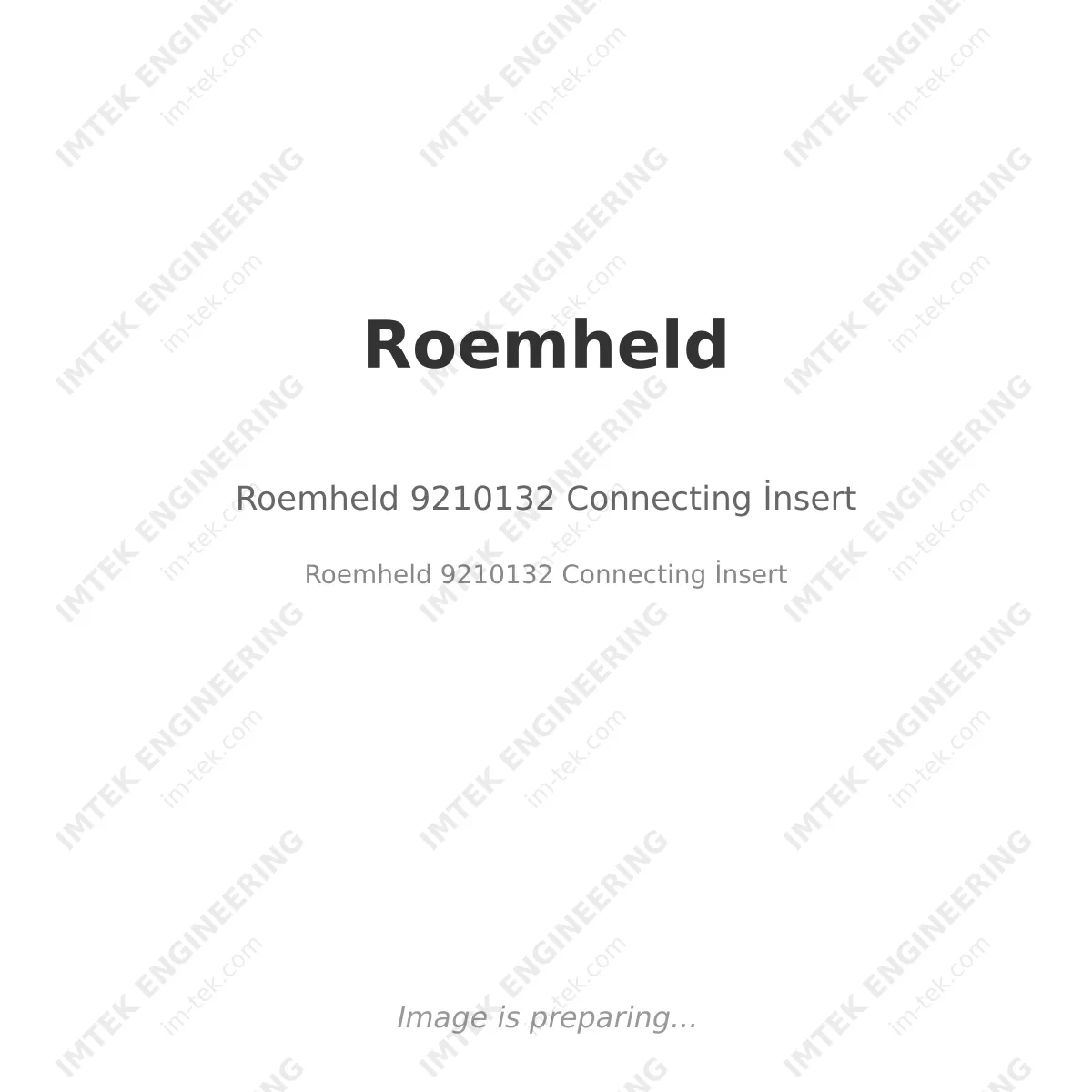 Roemheld Roemheld 9210132 Connecting İnsert - Roemheld 9210132 Connecting İnsert