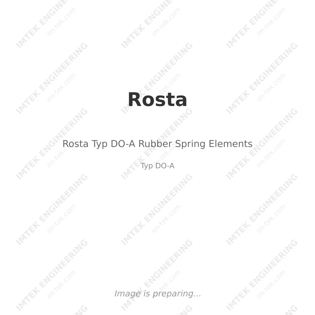 Rosta Rosta Typ DO-A Rubber Spring Elements - Typ DO-A