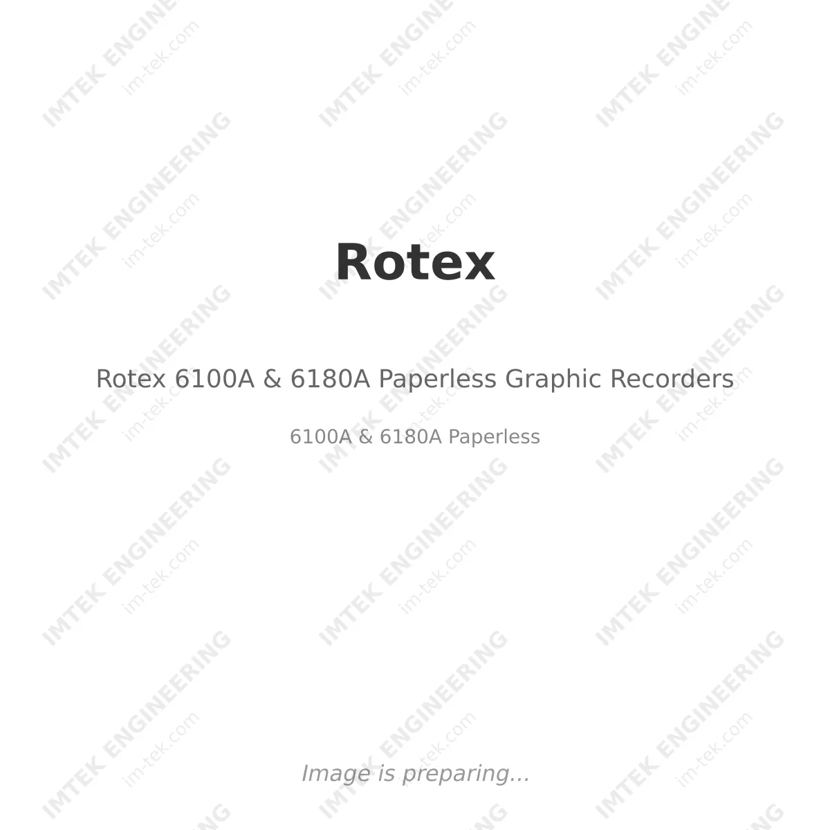 Rotex Rotex 6100A & 6180A Paperless Graphic Recorders - 6100A & 6180A Paperless