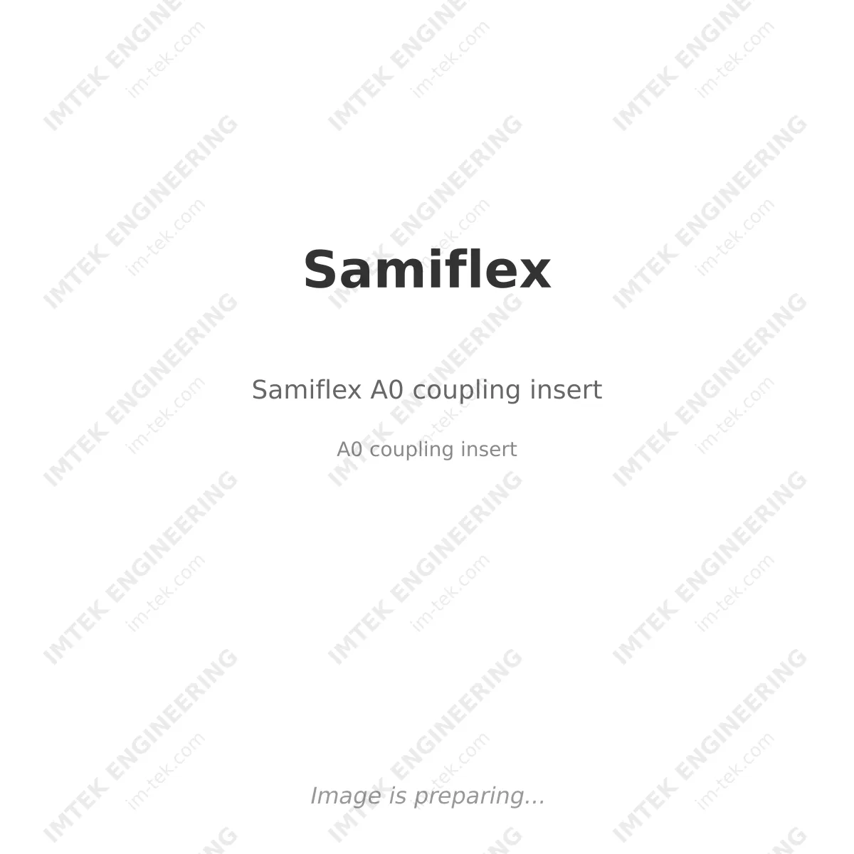 Samiflex Samiflex A0 coupling insert - A0 coupling insert