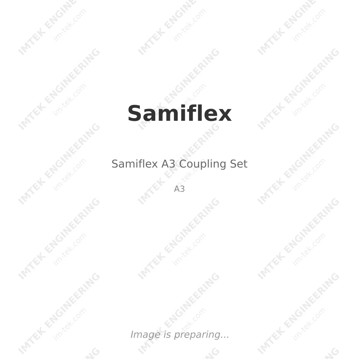 Samiflex Samiflex A3 Coupling Set - A3