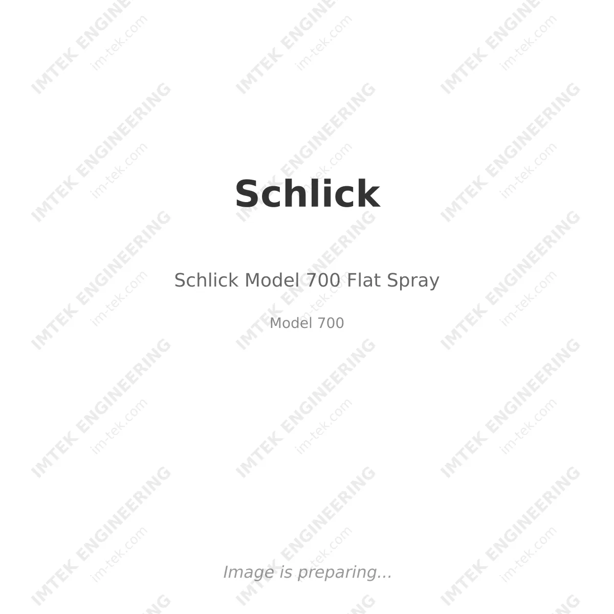 Schlick Schlick Model 700 Flat Spray - Model 700