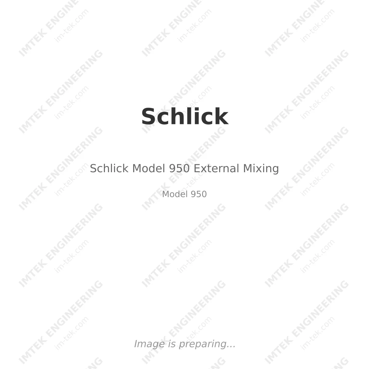 Schlick Schlick Model 950 External Mixing - Model 950