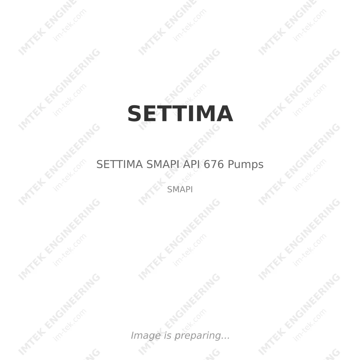 SETTIMA SETTIMA SMAPI API 676 Pumps - SMAPI