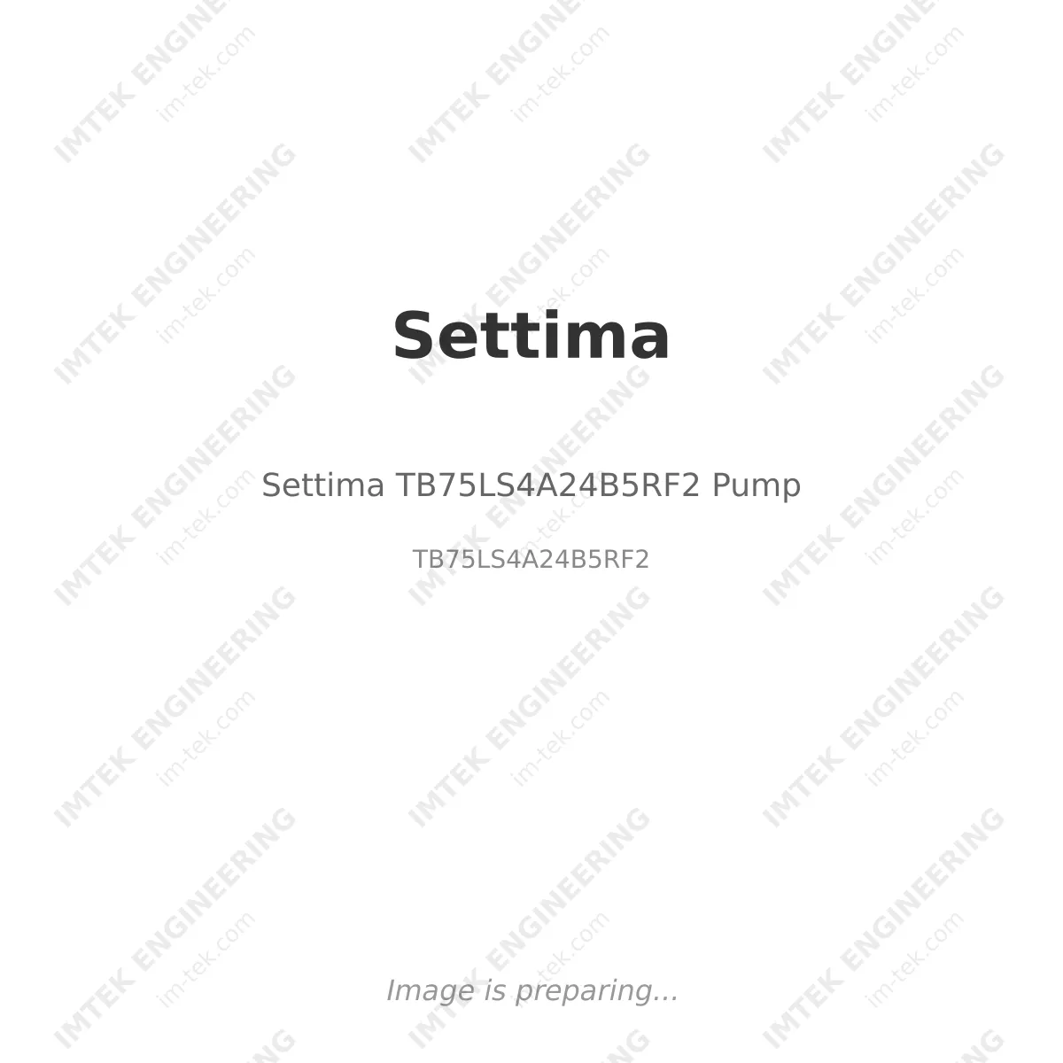 Settima Settima TB75LS4A24B5RF2 Pump - TB75LS4A24B5RF2
